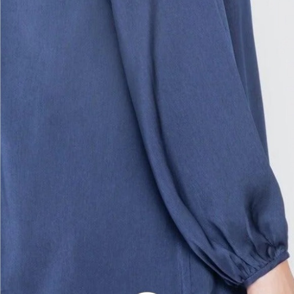 Blue Long Sleeve Sundress for Casual Nights - Picture 2 of 5